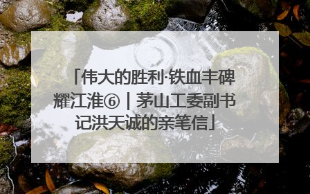 伟大的胜利·铁血丰碑耀江淮⑥｜茅山工委副书记洪天诚的亲笔信