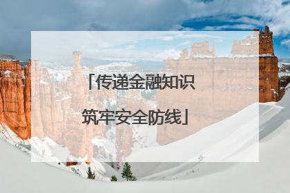 传递金融知识 筑牢安全防线
