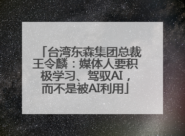 台湾东森集团总裁王令麟：媒体人要积极学习、驾驭AI，而不是被AI利用