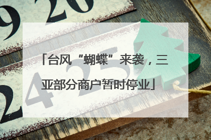 台风“蝴蝶”来袭，三亚部分商户暂时停业