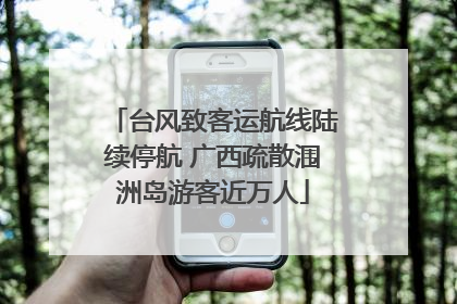 台风致客运航线陆续停航 广西疏散涠洲岛游客近万人