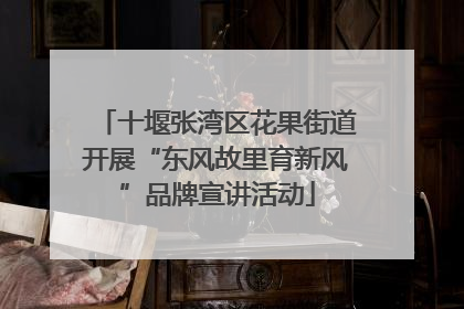 十堰张湾区花果街道开展“东风故里育新风”品牌宣讲活动
