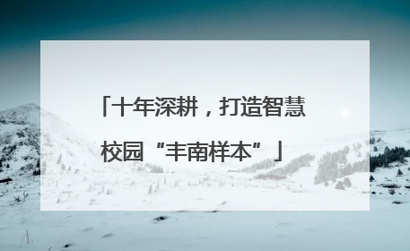 十年深耕，打造智慧校园“丰南样本”
