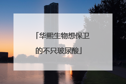 华熙生物想保卫的不只玻尿酸
