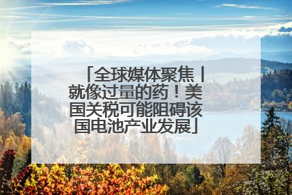 全球媒体聚焦丨就像过量的药！美国关税可能阻碍该国电池产业发展
