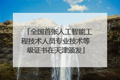 全国首张人工智能工程技术人员专业技术等级证书在天津颁发