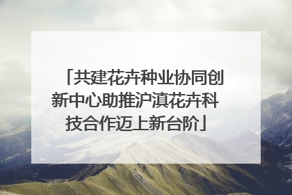 共建花卉种业协同创新中心助推沪滇花卉科技合作迈上新台阶