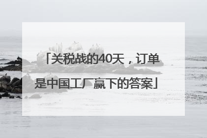 关税战的40天，订单是中国工厂赢下的答案