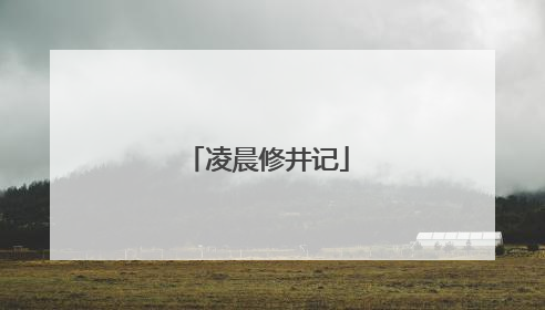 凌晨修井记