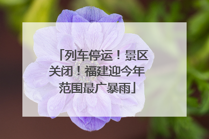 列车停运！景区关闭！福建迎今年范围最广暴雨
