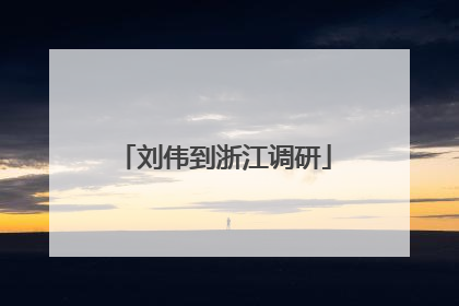 刘伟到浙江调研