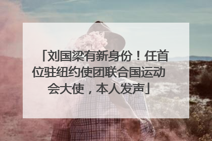 刘国梁有新身份！任首位驻纽约使团联合国运动会大使，本人发声