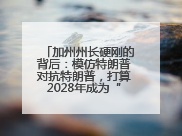 加州州长硬刚的背后：模仿特朗普对抗特朗普，打算2028年成为“特朗普”