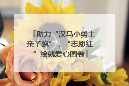 助力“汉马小勇士亲子跑”，“志愿红”绘就爱心画卷