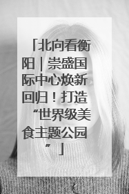 北向看衡阳｜崇盛国际中心焕新回归！打造“世界级美食主题公园”