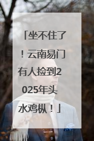 坐不住了！云南易门有人捡到2025年头水鸡枞！