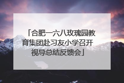 合肥一六八玫瑰园教育集团赴习友小学召开视导总结反馈会