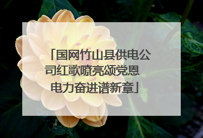 国网竹山县供电公司红歌嘹亮颂党恩 电力奋进谱新章