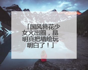国风簪花少女火出圈，昆明真把墙绘玩明白了！