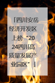 四川安岳经济开发区上榜“2024四川高质量发展产业园区”