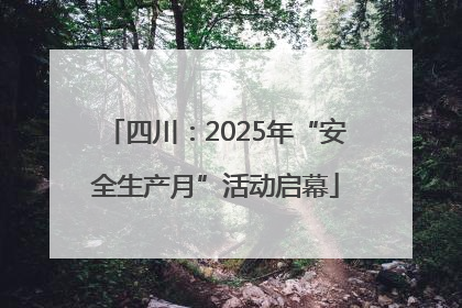 四川：2025年“安全生产月”活动启幕