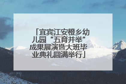 宜宾江安橙乡幼儿园“五育并举”成果展演暨大班毕业典礼圆满举行