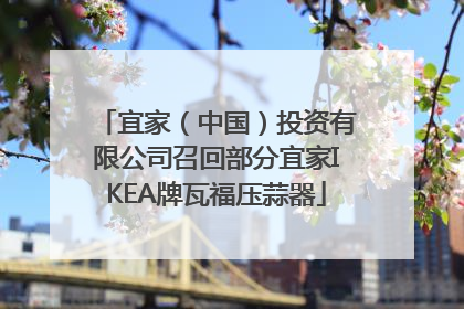 宜家（中国）投资有限公司召回部分宜家IKEA牌瓦福压蒜器