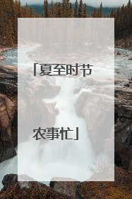 夏至时节农事忙