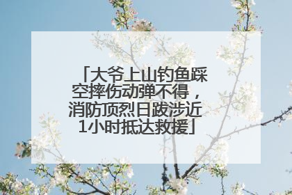 大爷上山钓鱼踩空摔伤动弹不得，消防顶烈日跋涉近1小时抵达救援