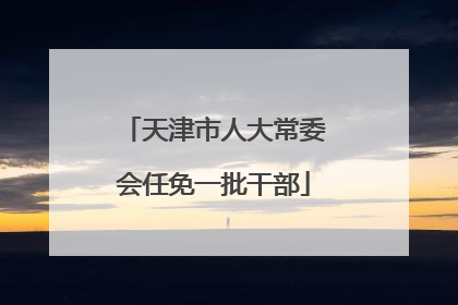 天津市人大常委会任免一批干部