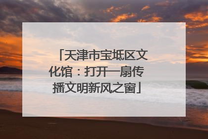 天津市宝坻区文化馆：打开一扇传播文明新风之窗