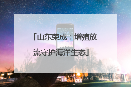 山东荣成：增殖放流守护海洋生态