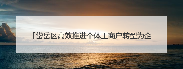 岱岳区高效推进个体工商户转型为企业“一件事” 激发市场主体新活力