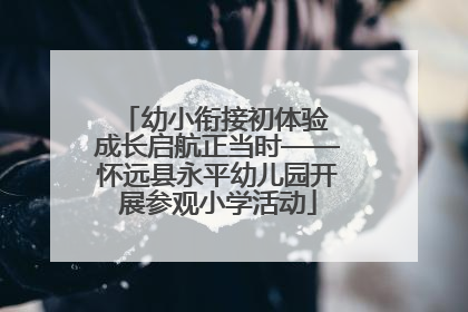 幼小衔接初体验 成长启航正当时——怀远县永平幼儿园开展参观小学活动