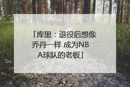 库里：退役后想像乔丹一样 成为NBA球队的老板