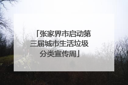 张家界市启动第三届城市生活垃圾分类宣传周