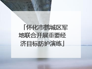 怀化市鹤城区军地联合开展重要经济目标防护演练