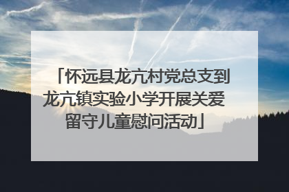 怀远县龙亢村党总支到龙亢镇实验小学开展关爱留守儿童慰问活动