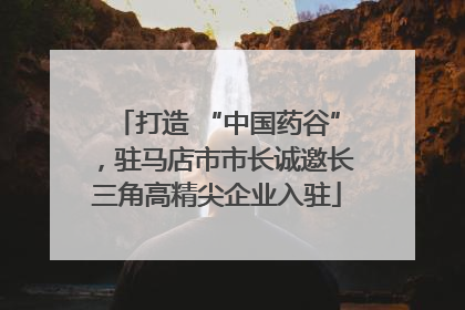 打造 “中国药谷”，驻马店市市长诚邀长三角高精尖企业入驻