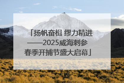 扬帆奋楫 缪力精进——2025威海刺参春季开捕节盛大启幕