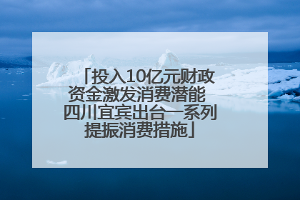 投入10亿元财政资金激发消费潜能 四川宜宾出台一系列提振消费措施