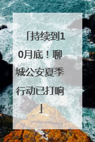 持续到10月底！聊城公安夏季行动已打响
