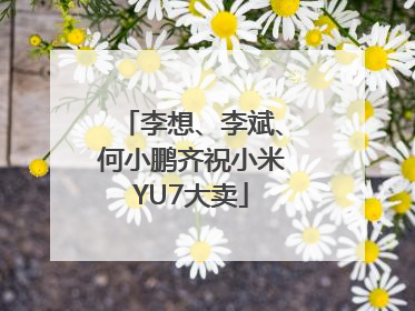 李想、李斌、何小鹏齐祝小米YU7大卖