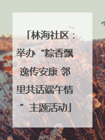 林海社区：举办“粽香飘逸传安康 邻里共话端午情”主题活动