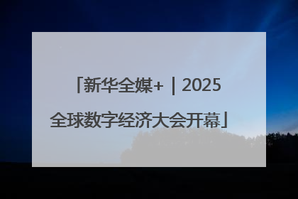新华全媒+｜2025全球数字经济大会开幕