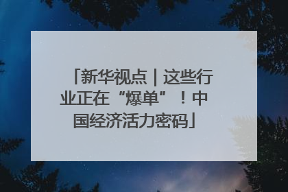 新华视点｜这些行业正在“爆单”！中国经济活力密码
