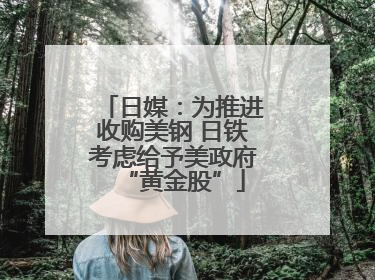 日媒：为推进收购美钢 日铁考虑给予美政府“黄金股”