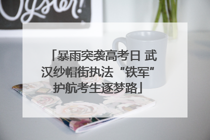 暴雨突袭高考日 武汉纱帽街执法“铁军”护航考生逐梦路