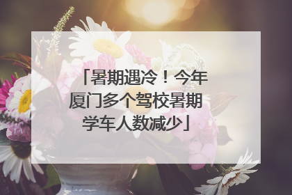 暑期遇冷！今年厦门多个驾校暑期学车人数减少