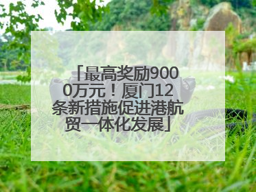 最高奖励9000万元！厦门12条新措施促进港航贸一体化发展